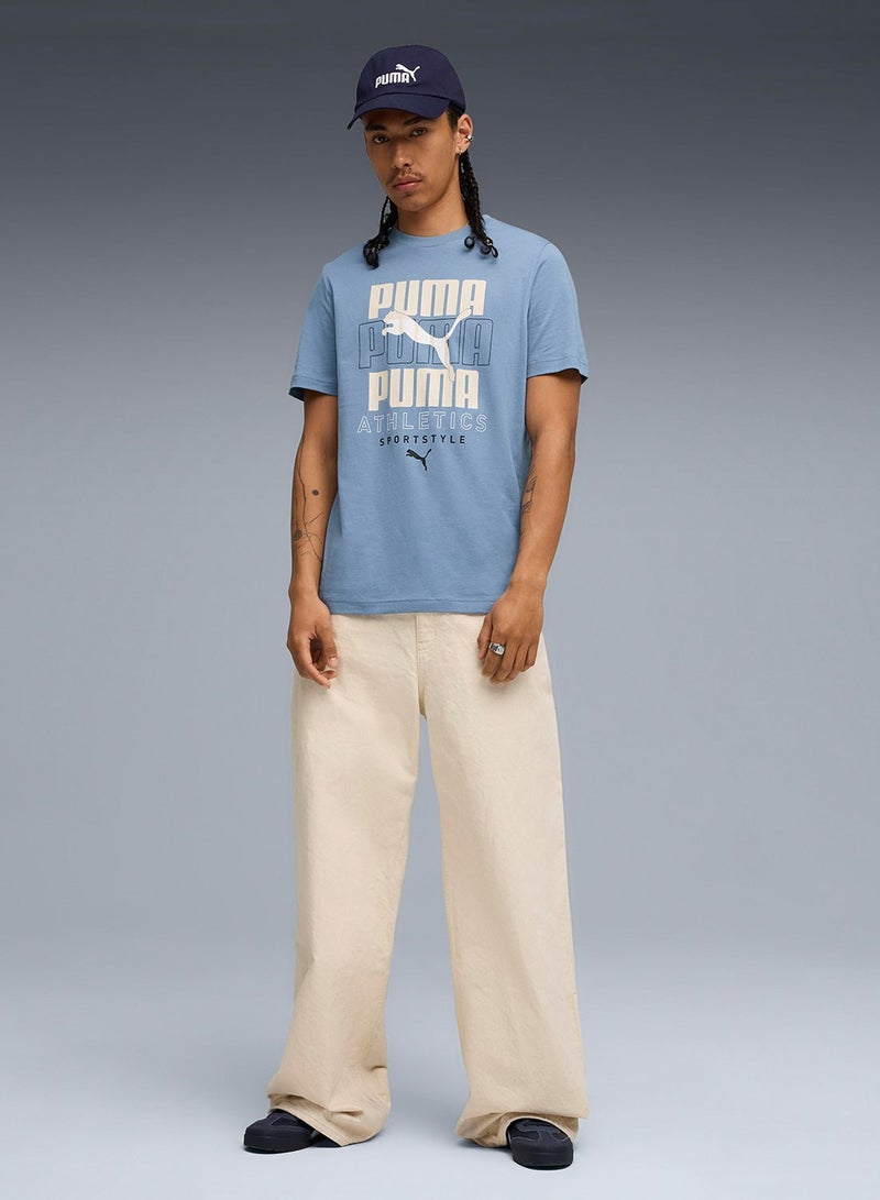 PUMA Men's Graphic Stacked Tee - Image 3